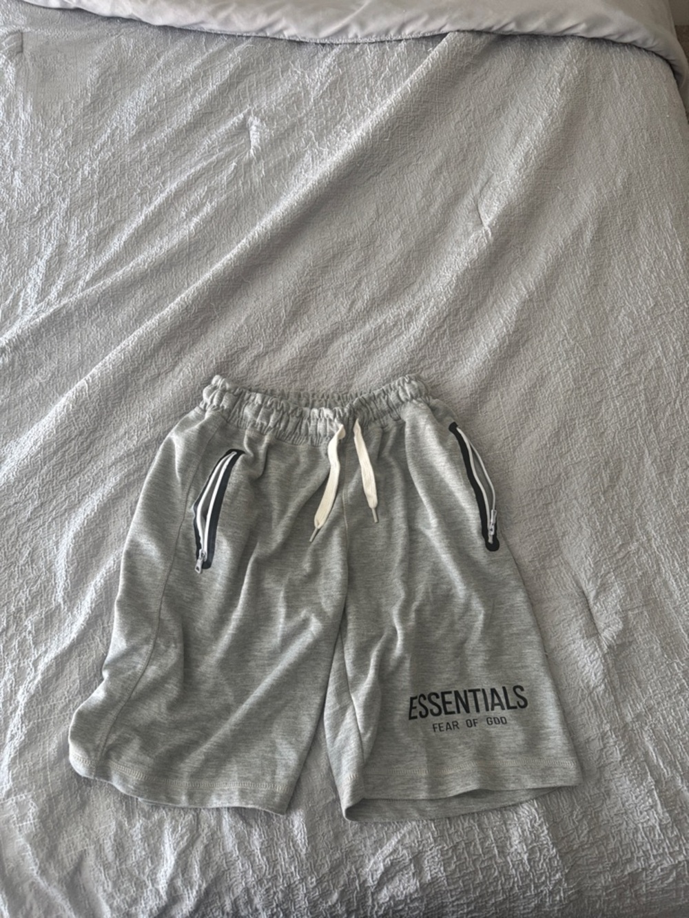 Fear of God Essentials Men’s Light Gray Athletic Shorts